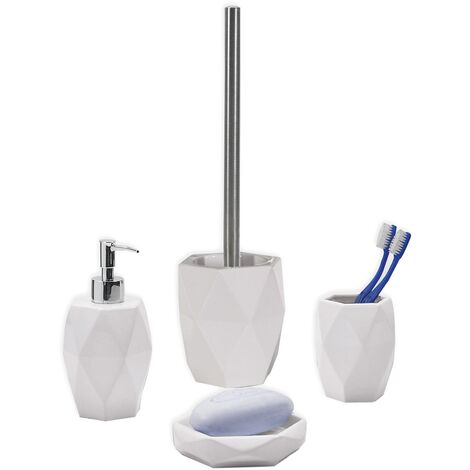 Set accessori bagno bianco