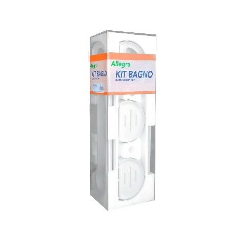 METAFORM KIT COMPLETO ACCESSORI BAGNO SET CROMATO E ABS ZERO 8