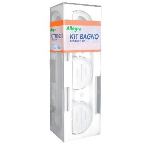 SET ACCESSORI BAGNO 8 PEZZI SERIE ALLEGRA Bianco METAF