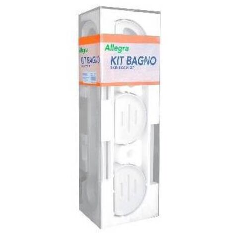 SET ACCESSORI BAGNO 8 PEZZI SERIE ALLEGRA Bianco METAF