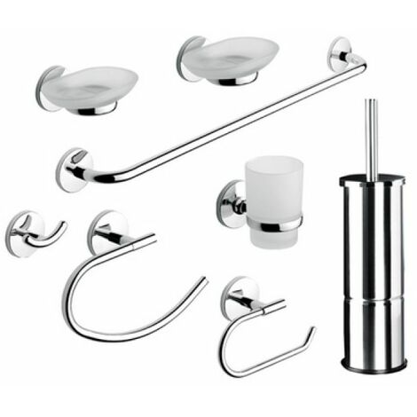 SET ACCESSORI BAGNO 8 PEZZI SERIE OTTO/ONE