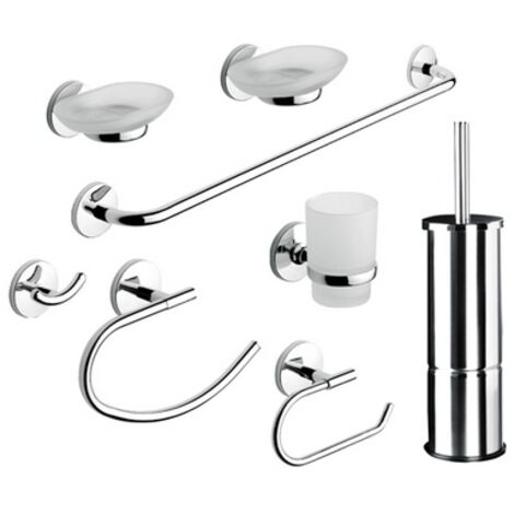 SET ACCESSORI BAGNO 8 PEZZI SERIE OTTO/ONE - METAF