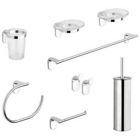 SET ACCESSORI BAGNO 8 PEZZI SERIE ZERO METAFORM Cromo METAF