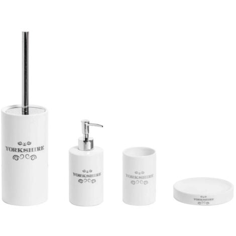 Set accessori bagno bianco