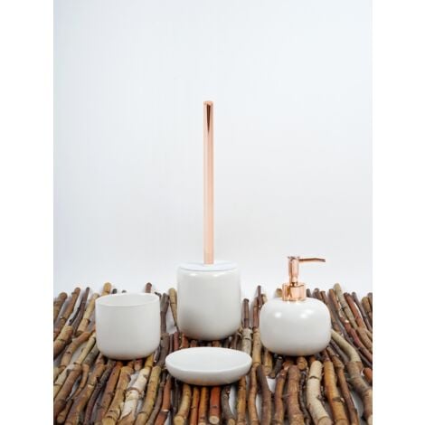 Set accessori bagno bianco