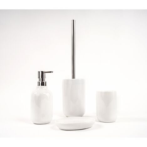Set accessori bagno bianco