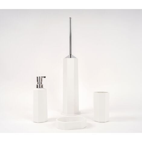 Set accessori bagno bianco