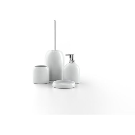Set accessori bagno bianco completo