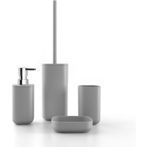 Set accessori bagno grigio