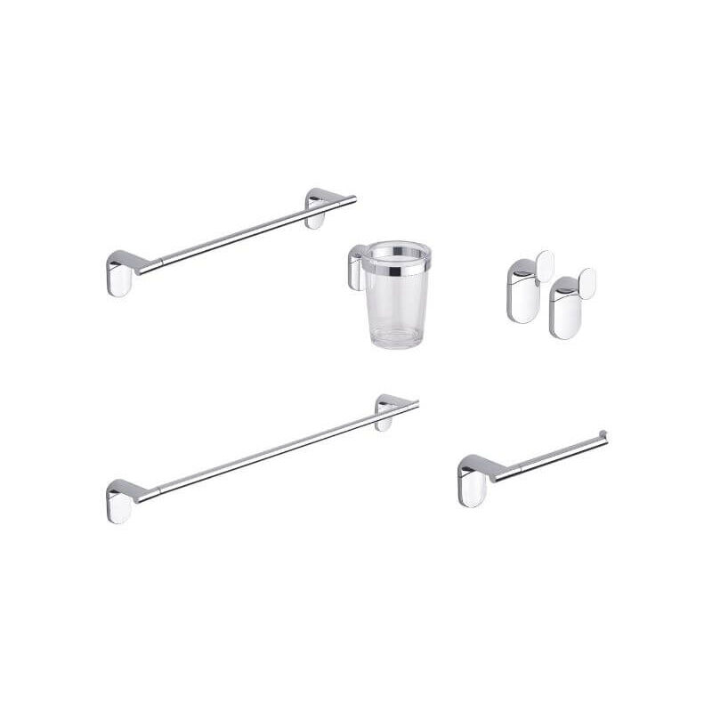 Metaform Set Accessori Bagno Portasciugamani In Acciaio E Abs 5 Pz ...
