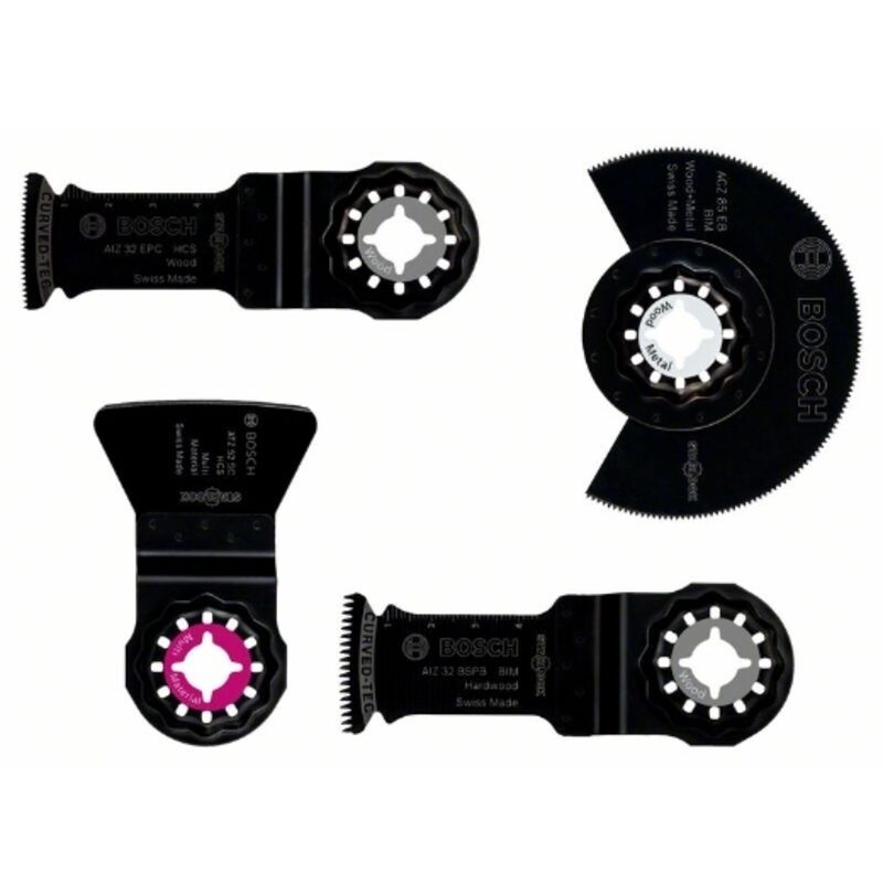 Kit di accessori per multiutensile 4 parti Bosch Accessories Adatto per marchio (utensile multifunzione) Fein, Makita,