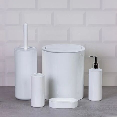 Set accessori bagno bianco