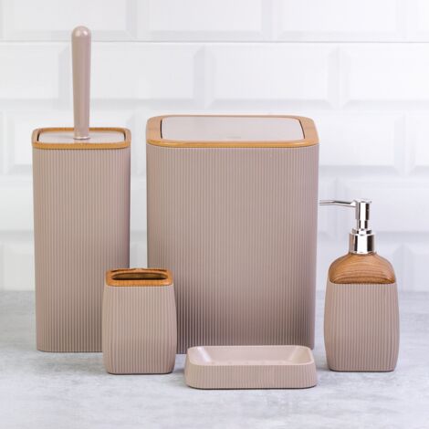 Set di 4 accessori bagno ceramica oro CUMANA