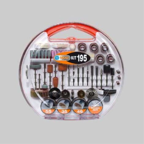 Set accessori per mini trapano 'pg195a' 195 pezzi PG PROFESSIONAL
