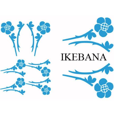 Set Adhesifs -ELEMENT IKEBANA- Bleu - PROMO ADN - Car Deco