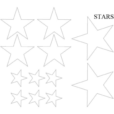 Set Adhesifs -ELEMENT STARS- Blanc - Car Deco