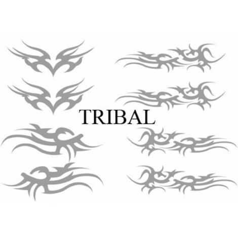 Set Adhesifs -ELEMENT TRIBAL- Gris - Car Deco SM