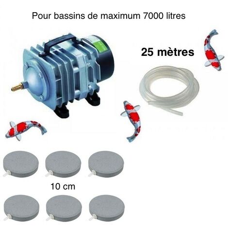 Set aération bassin 6 Disques 10 cm bassin de jardin de 5000, 4000 et 7000 litres
