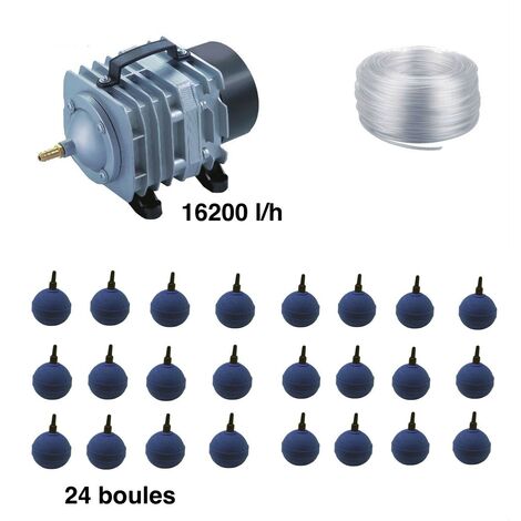 Set aération bassin de jardin 24 boules de 30000 à 50000 litres
