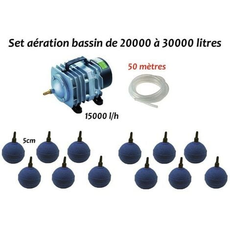 Set aération bassin de jardin de 20000 à 30000 litres