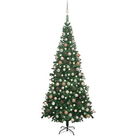 OFFERTA 6 DECORAZIONI DA APPENDERE ASSORTITA H.11.50 ROSA CHIARO ADDOBBI  ALBERO NATALE