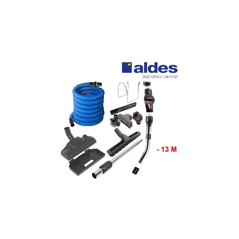 Set ALDES 8 accessoires + 1 flexible avec poignée standard chromée remplace la poignée de commande pneumatique ALDES 11070062 avec douille de