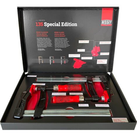 Set anniversario Bessey 2x morsetto in ghisa malleabile TGA25SET-135