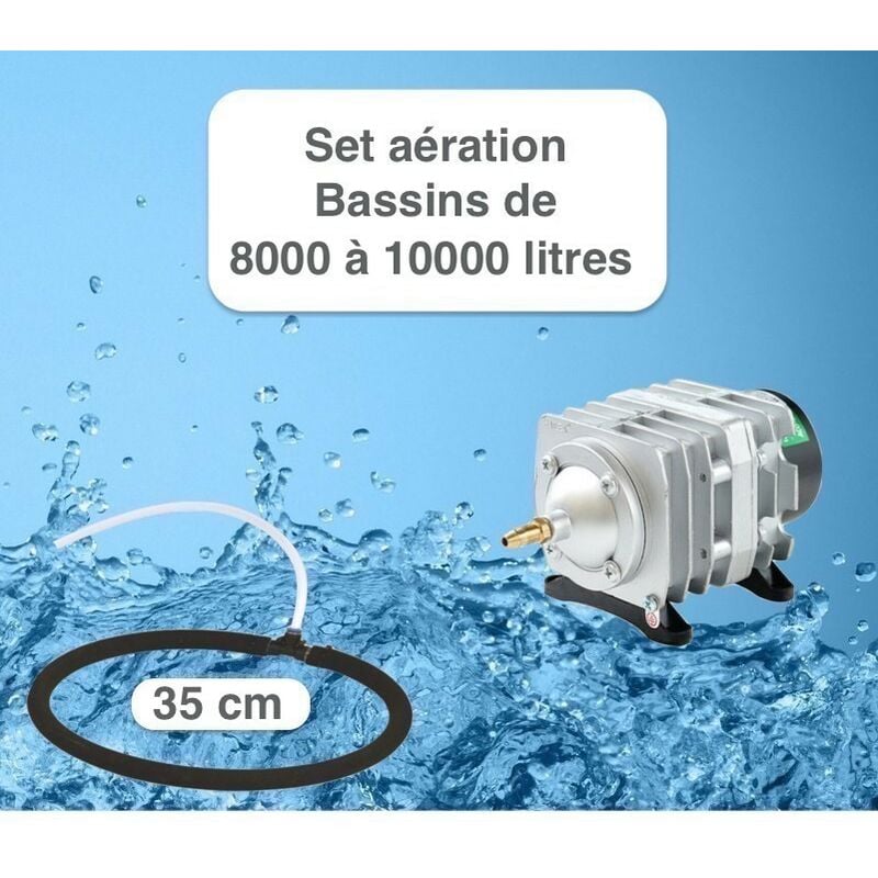 Set aération bassin Diffuseur Poreux 35 cm pour bassin de jardin de max. 10 m³