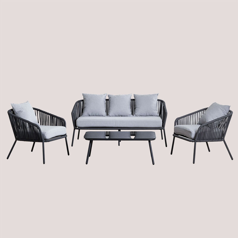 

Set de Exterior Arhiza Gris Oscuro Mate - Sklum
