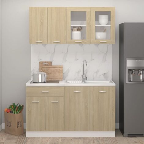 Set Armadi da Cucina 4 pz in Truciolato Arredi per Casa Colori Diversi