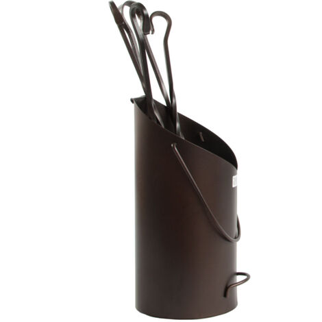 SET ATTREZZI CAMINO DESIGN  CM.Ø 21XH.58 CM ACCESSORI PER CAMINETTO