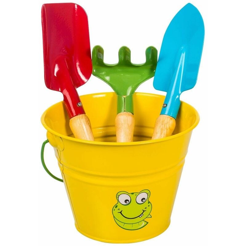 Stocker - Set attrezzi e secchiello giallo kids garden