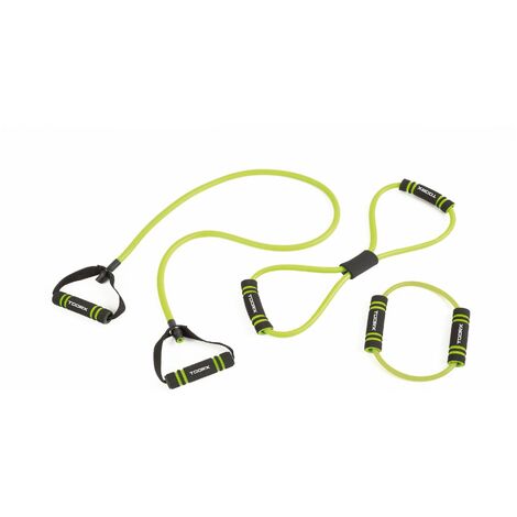 Set attrezzi elastici impugnature soft touch - 3 livelli di resistenza