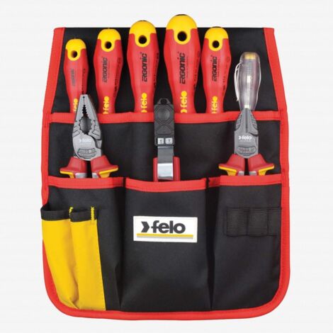SET ATTREZZI FELO ERGONIC VDE + MARSUPIO, 9 PZ