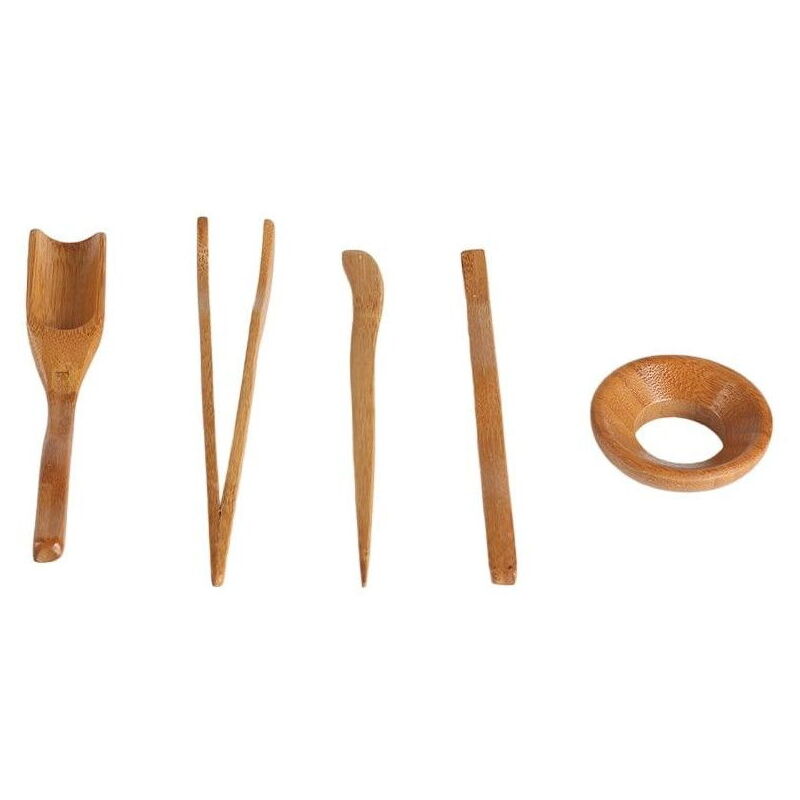 Set attrezzi in bambù - tè - 5 pz