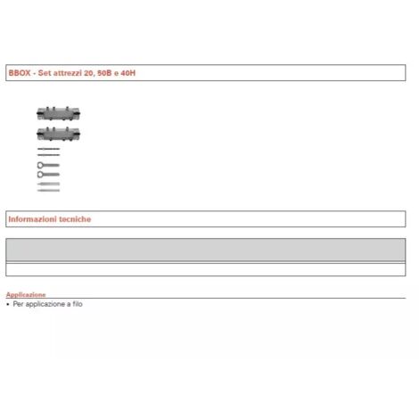 SET ATTTREZZO A FILO PER CERNIERA ANUBA SFS (ART.20 & 50B)  PER CERNIERE D.13-14