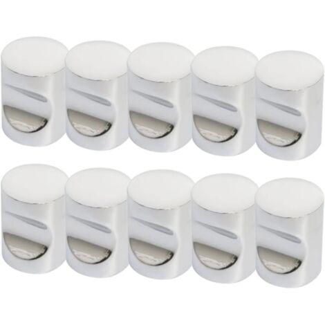 Set aus 10 zylindrischen Knöpfen (3/4 Zoll) aus gebürstetem Nickel