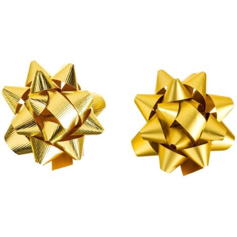 Set aus 15 oder 20 Sternen aus metalisiertem Bolduc - Groß golden