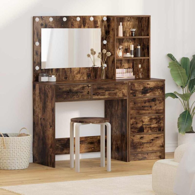 Schminktisch 2 Pcs Braun 78, 5 X 41 X 135 Cm Holzwerkstoff Vidaxl