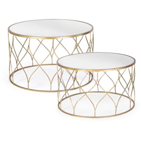 Set aus 2 Couchtischen Elenor aus Metall