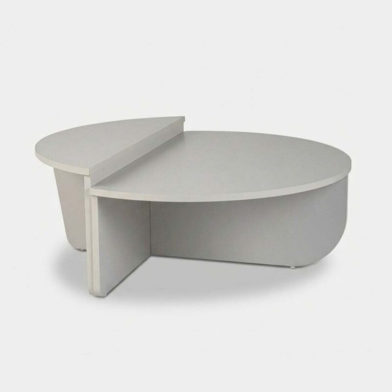 Calicosy Moderner Design-couchtisch In Zwei Höhen Orion - Grau