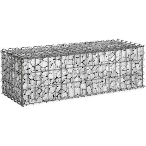 Set aus 2 Gabionen für Stein 100 x 30 x 30 cm