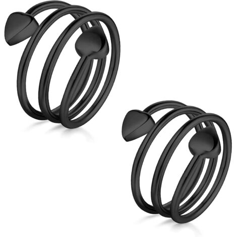 Set aus 2 herzförmigen Ringen aus reinem Kupfer, 3500-Gauß-Magnete, Therapie bei Arthritis/Karpaltunnelsyndrom, verstellbar