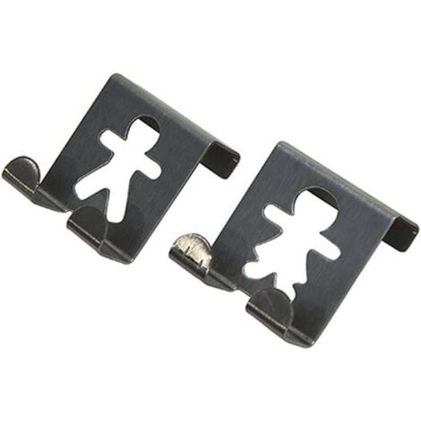 Set aus 2 kleinen edelstahlmännchen zum aufhängen - chrom - Tendance