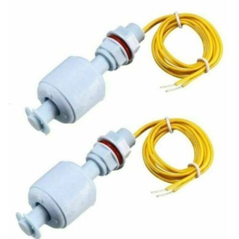 Set aus 2 PP-Schwimmerschaltern mit Kabel, zur Verwendung als Füllstandsschalter in Pumpentanks.