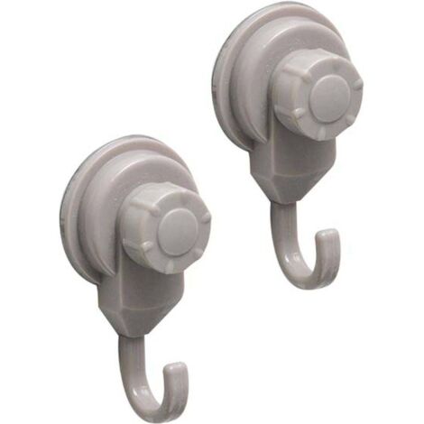Set aus 2 promo-haken pp auf saugnäpfen - taupe - Tendance