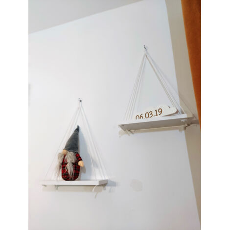 Set aus 2 Regalen an Seilen