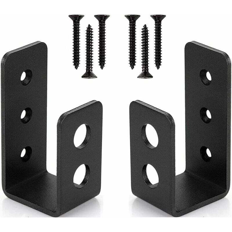 Image of Set aus 2 robusten Stahltürwinkeln für 2 x 4 Türen, U-förmiger Sicherheitsbügel
