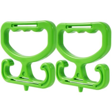 Set aus 2 robusten Taschenhaltern, jeder mit einer Tragkraft von 45 kg – komfortabler Griff zum Tragen von Einkaufstaschen, Tragetaschen, Eimern und mehr.