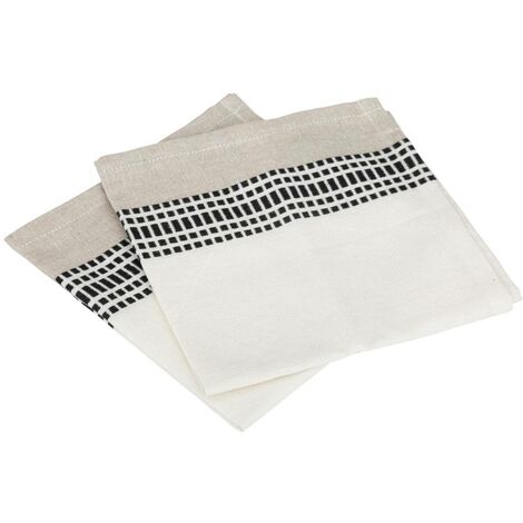 Set aus 2 Servietten Dolly Baumwolle - beige - 40x40 cm - Atmosphera - beige